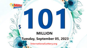 2023年9月1日的Mega Millions开奖结果 – 奖池为1亿零100万美元。